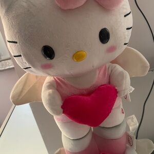 Hello Kitty Pink and White Plush with Heart